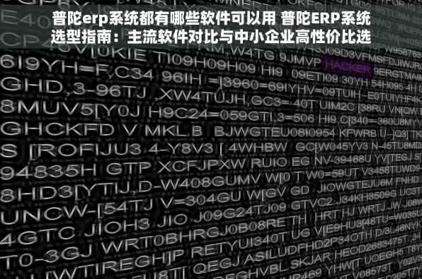 普陀erp系统都有哪些软件可以用 普陀ERP系统选型指南：主流软件对比与中小企业高性价比选择