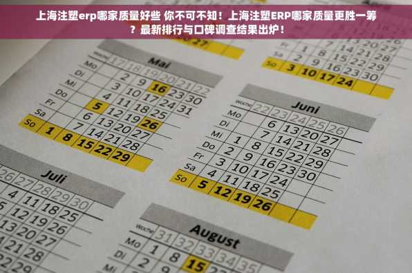 上海注塑erp哪家质量好些 你不可不知！上海注塑ERP哪家质量更胜一筹？最新排行与口碑调查结果出炉！
