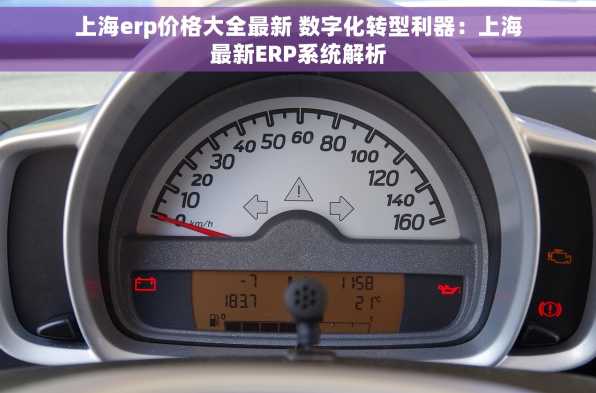 上海erp价格大全最新 数字化转型利器：上海最新ERP系统解析