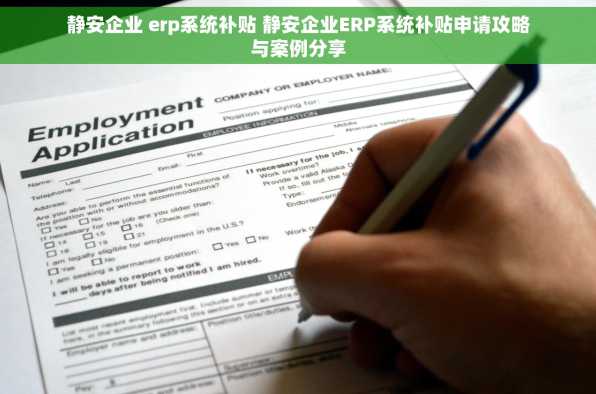 静安企业 erp系统补贴 静安企业ERP系统补贴申请攻略与案例分享