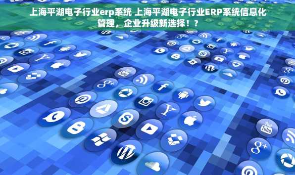 上海平湖电子行业erp系统 上海平湖电子行业ERP系统信息化管理，企业升级新选择！?