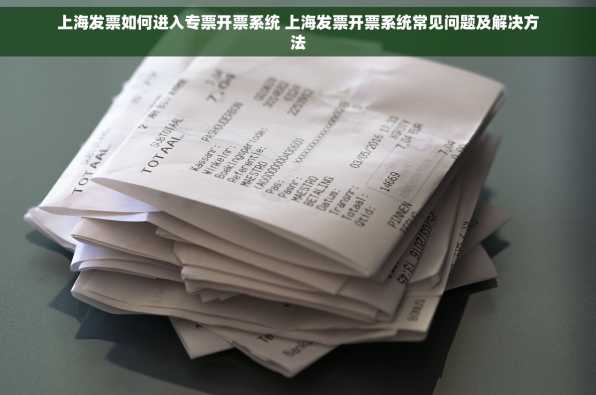 上海发票如何进入专票开票系统 上海发票开票系统常见问题及解决方法