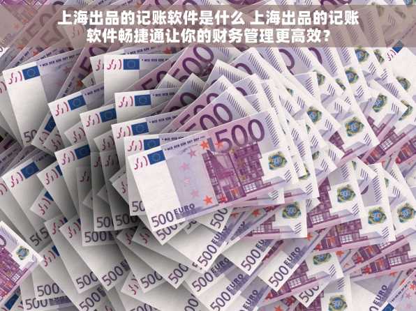 上海出品的记账软件是什么 上海出品的记账软件畅捷通让你的财务管理更高效？