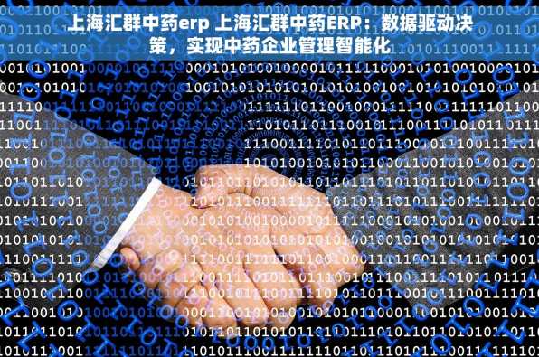 上海汇群中药erp 上海汇群中药ERP：数据驱动决策，实现中药企业管理智能化