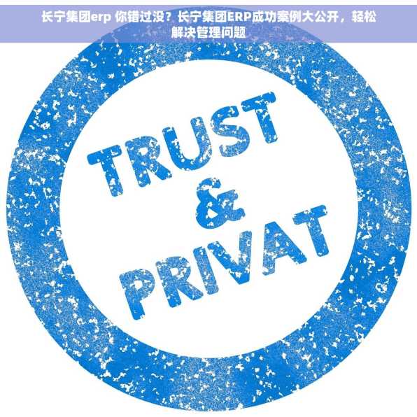 长宁集团erp 你错过没？长宁集团ERP成功案例大公开，轻松解决管理问题
