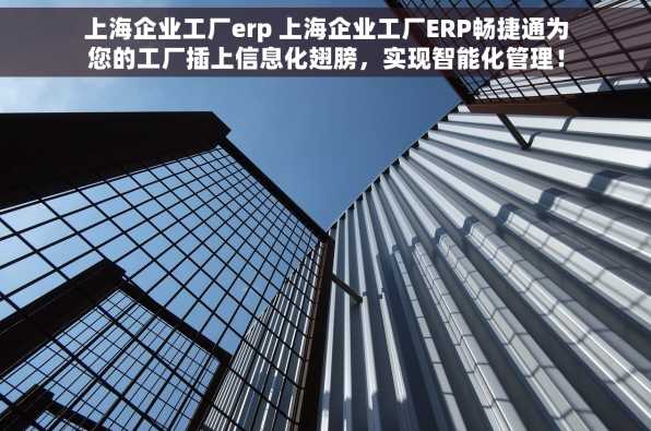 上海企业工厂erp 上海企业工厂ERP畅捷通为您的工厂插上信息化翅膀，实现智能化管理！