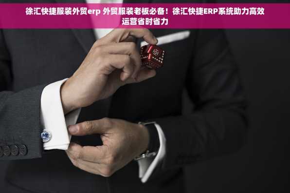 徐汇快捷服装外贸erp 外贸服装老板必备！徐汇快捷ERP系统助力高效运营省时省力