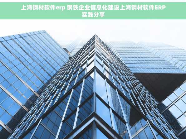 上海钢材软件erp 钢铁企业信息化建设上海钢材软件ERP实践分享