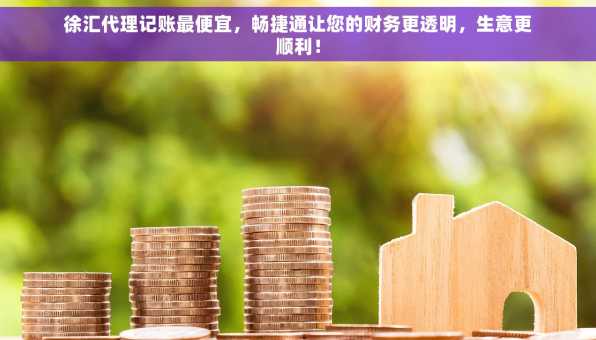 徐汇代理记账最便宜，畅捷通让您的财务更透明，生意更顺利！