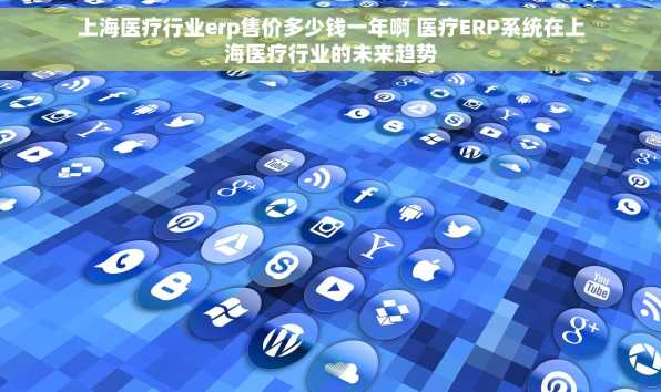 上海医疗行业erp售价多少钱一年啊 医疗ERP系统在上海医疗行业的未来趋势