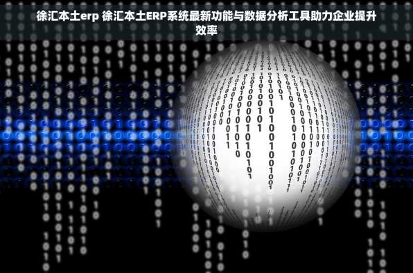 徐汇本土erp 徐汇本土ERP系统最新功能与数据分析工具助力企业提升效率