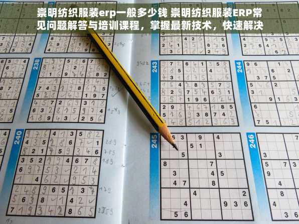 崇明纺织服装erp一般多少钱 崇明纺织服装ERP常见问题解答与培训课程，掌握最新技术，快速解决一般疑问