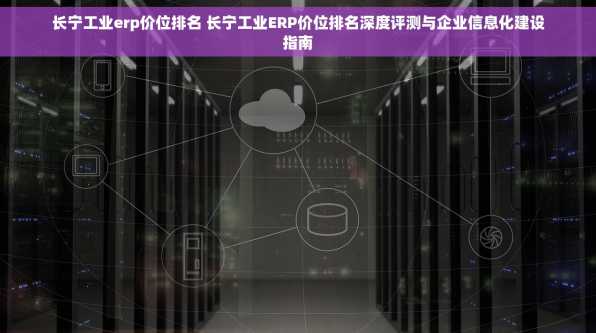 长宁工业erp价位排名 长宁工业ERP价位排名深度评测与企业信息化建设指南