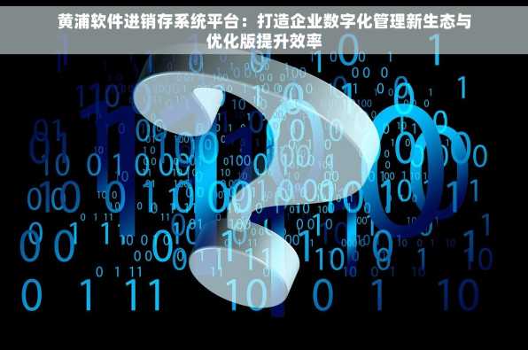 黄浦软件进销存系统平台：打造企业数字化管理新生态与优化版提升效率