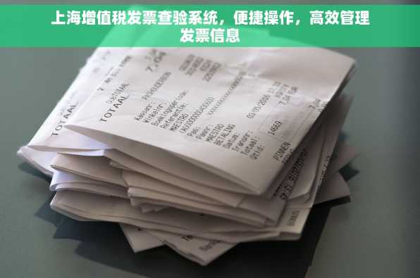 上海增值税发票查验系统，便捷操作，高效管理发票信息