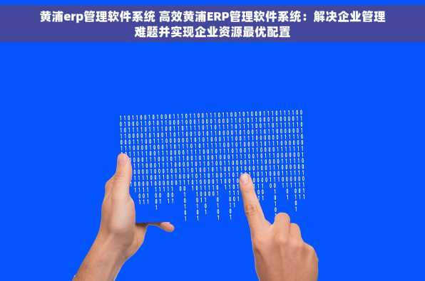 黄浦erp管理软件系统 高效黄浦ERP管理软件系统：解决企业管理难题并实现企业资源最优配置
