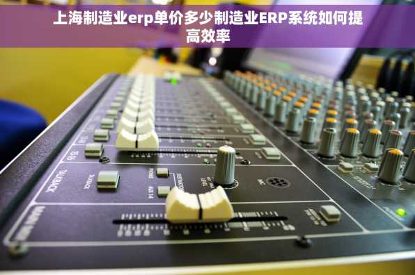上海制造业erp单价多少制造业ERP系统如何提高效率
