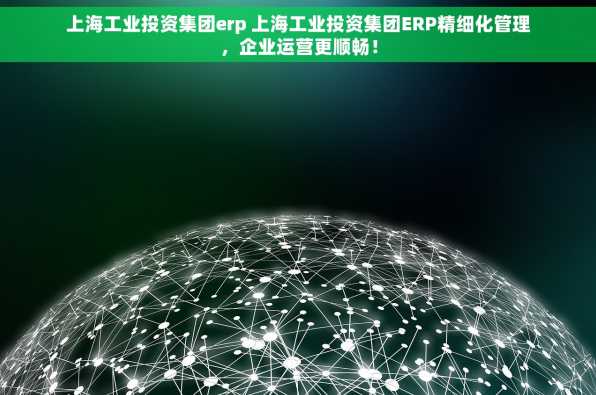上海工业投资集团erp 上海工业投资集团ERP精细化管理，企业运营更顺畅！