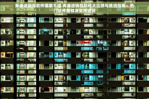青浦进销存软件哪家不错 青浦进销存软件大比拼与挑选指南：热门软件推荐及实用建议