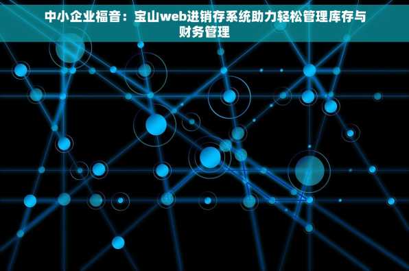 中小企业福音：宝山web进销存系统助力轻松管理库存与财务管理