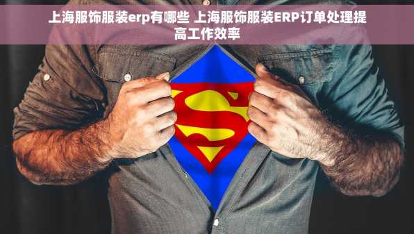 上海服饰服装erp有哪些 上海服饰服装ERP订单处理提高工作效率