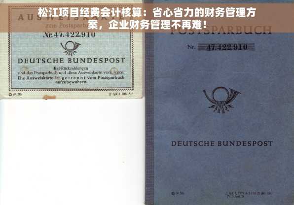 松江项目经费会计核算：省心省力的财务管理方案，企业财务管理不再难！