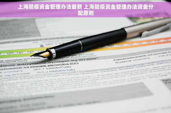 上海防疫资金管理办法最新 上海防疫资金管理办法资金分配原则