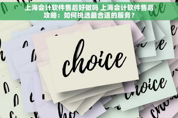上海会计软件售后好做吗 上海会计软件售后攻略：如何挑选最合适的服务？