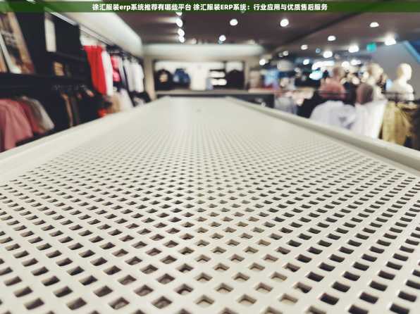 徐汇服装erp系统推荐有哪些平台 徐汇服装ERP系统：行业应用与优质售后服务