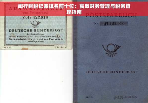 闽行财税记账排名前十位：高效财务管理与税务管理指南