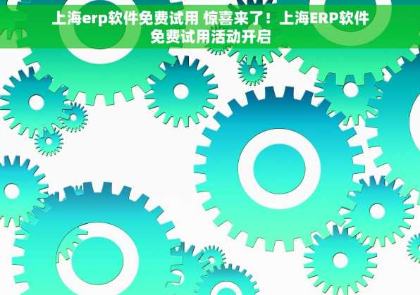 上海erp软件免费试用 惊喜来了！上海ERP软件免费试用活动开启