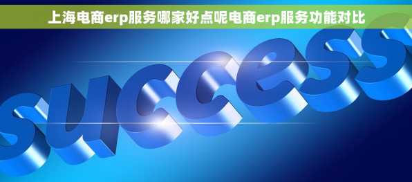 上海电商erp服务哪家好点呢电商erp服务功能对比
