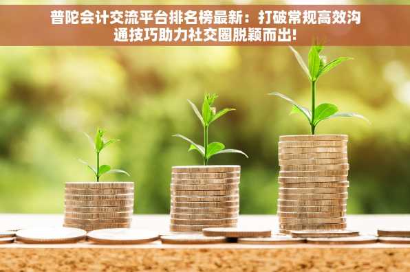 普陀会计交流平台排名榜最新：打破常规高效沟通技巧助力社交圈脱颖而出!