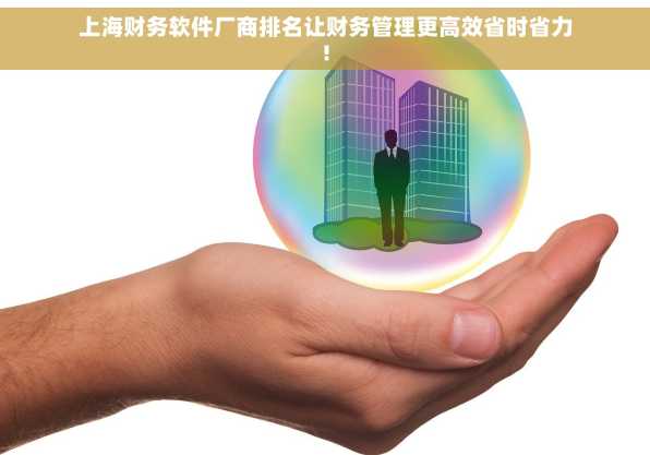 上海财务软件厂商排名让财务管理更高效省时省力!