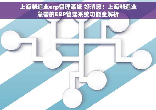 上海制造业erp管理系统 好消息！上海制造业急需的ERP管理系统功能全解析