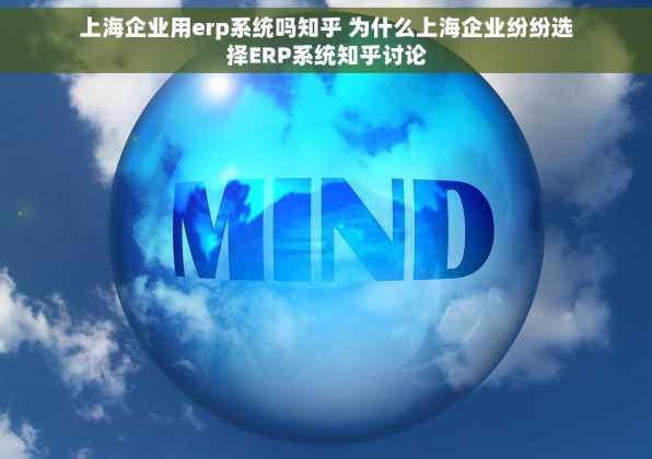 上海企业用erp系统吗知乎 为什么上海企业纷纷选择ERP系统知乎讨论