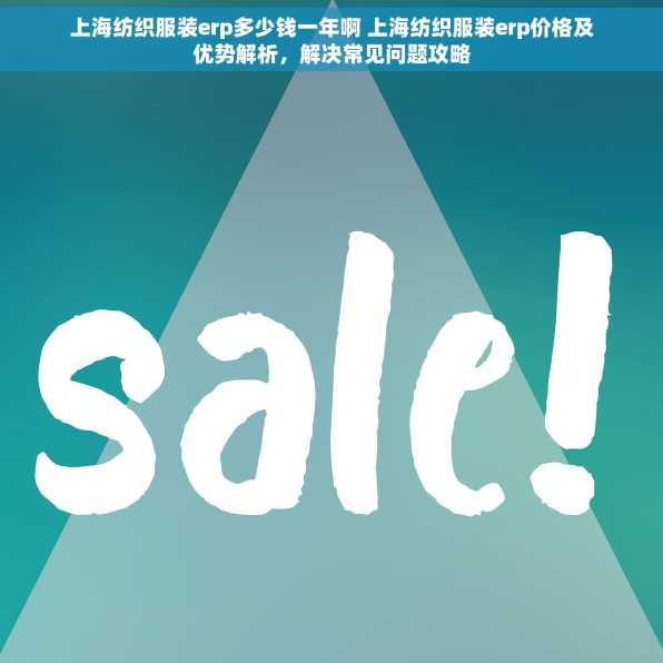 上海纺织服装erp多少钱一年啊 上海纺织服装erp价格及优势解析，解决常见问题攻略