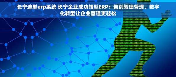 长宁选型erp系统 长宁企业成功转型ERP：告别繁琐管理，数字化转型让企业管理更轻松