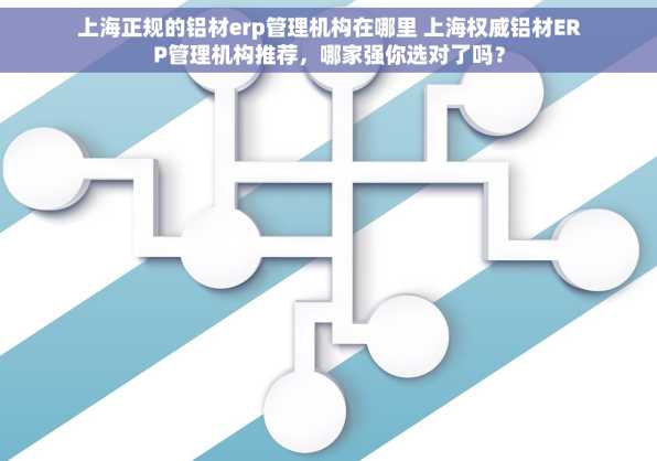 上海正规的铝材erp管理机构在哪里 上海权威铝材ERP管理机构推荐，哪家强你选对了吗？