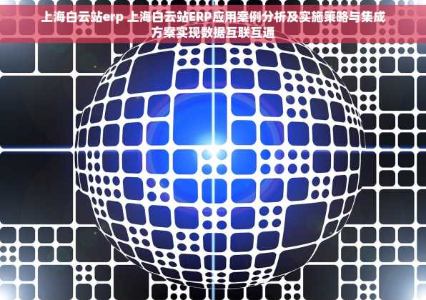 上海白云站erp 上海白云站ERP应用案例分析及实施策略与集成方案实现数据互联互通