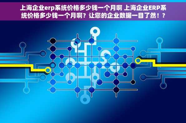 上海企业erp系统价格多少钱一个月啊 上海企业ERP系统价格多少钱一个月啊？让您的企业数据一目了然！?
