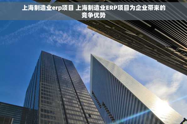 上海制造业erp项目 上海制造业ERP项目为企业带来的竞争优势