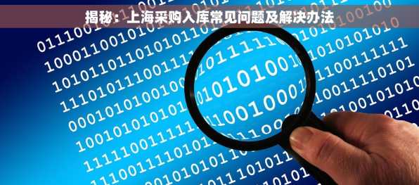 揭秘：上海采购入库常见问题及解决办法