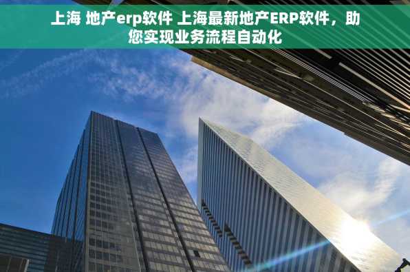 上海 地产erp软件 上海最新地产ERP软件，助您实现业务流程自动化