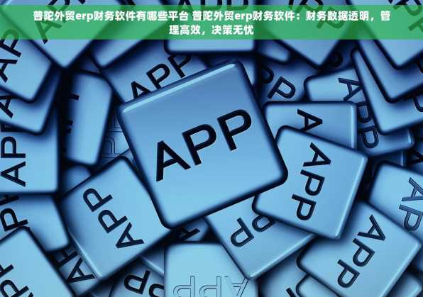 普陀外贸erp财务软件有哪些平台 普陀外贸erp财务软件：财务数据透明，管理高效，决策无忧