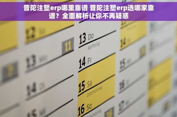 普陀注塑erp哪里靠谱 普陀注塑erp选哪家靠谱？全面解析让你不再疑惑