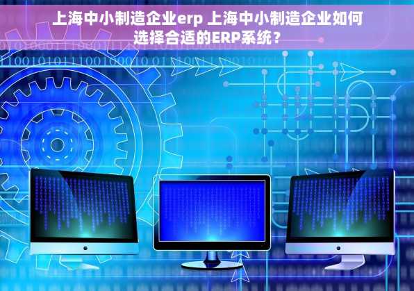 上海中小制造企业erp 上海中小制造企业如何选择合适的ERP系统？
