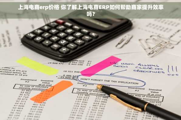 上海电商erp价格 你了解上海电商ERP如何帮助商家提升效率吗？