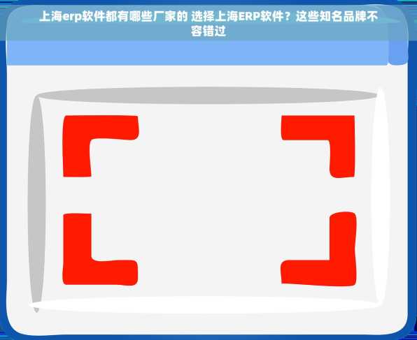 上海erp软件都有哪些厂家的 选择上海ERP软件？这些知名品牌不容错过