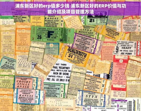 浦东新区好的erp值多少钱 浦东新区好的ERP价值与功能介绍及项目管理方法